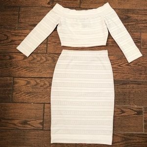 BCBG Maxazria White Two Piece Set